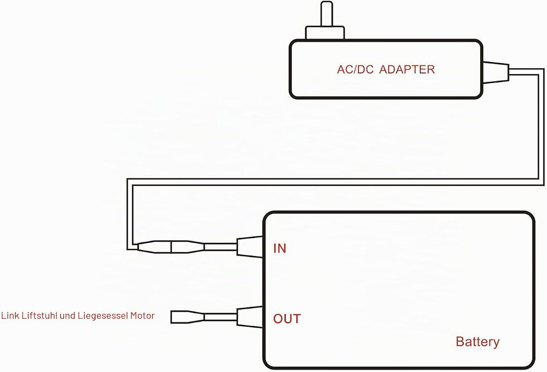 Akku und Netzteil für elektrisches Sofa, elektrisch, neigbar, 24 V-29 V, Li-Ion