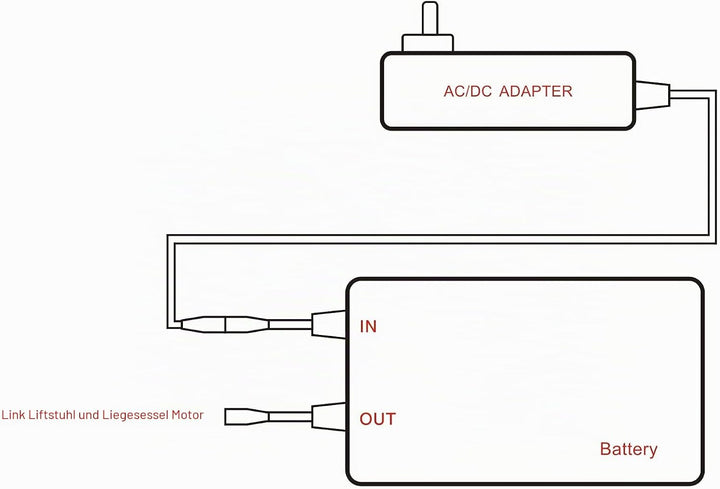 Akku und Netzteil für elektrisches Sofa, elektrisch, neigbar, 24 V-29 V, Li-Ion