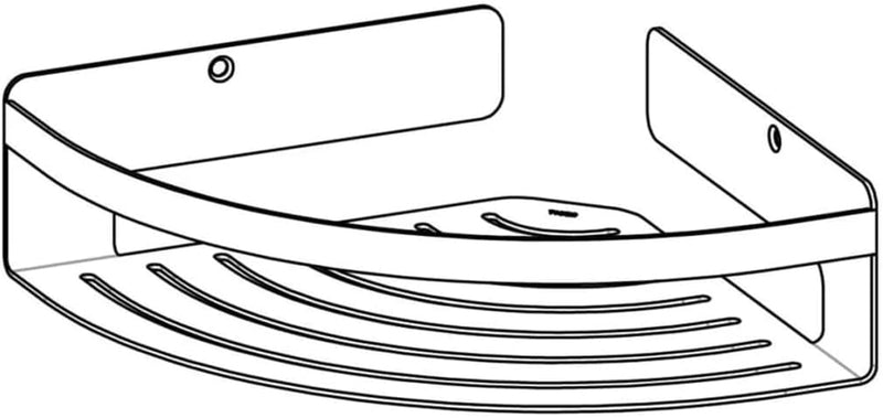 Tiger Caddy Duschkorb, Eckversion gross, Duschablage aus verchromten Edelstahl Chrom Gross, Chrom Gr