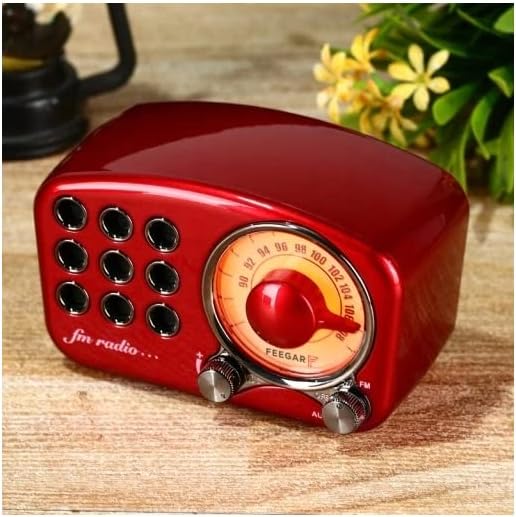 Radio Feegar Retro Bluetooth Lautsprecher,Vintage FM Radio mit altmodischem klassischem Stil,Starke