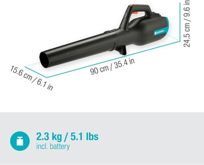 Gardena PowerJet 18V P4A Ready-to-Use Set: leistungsstarke Akku-Bläser für effektives und schnelles