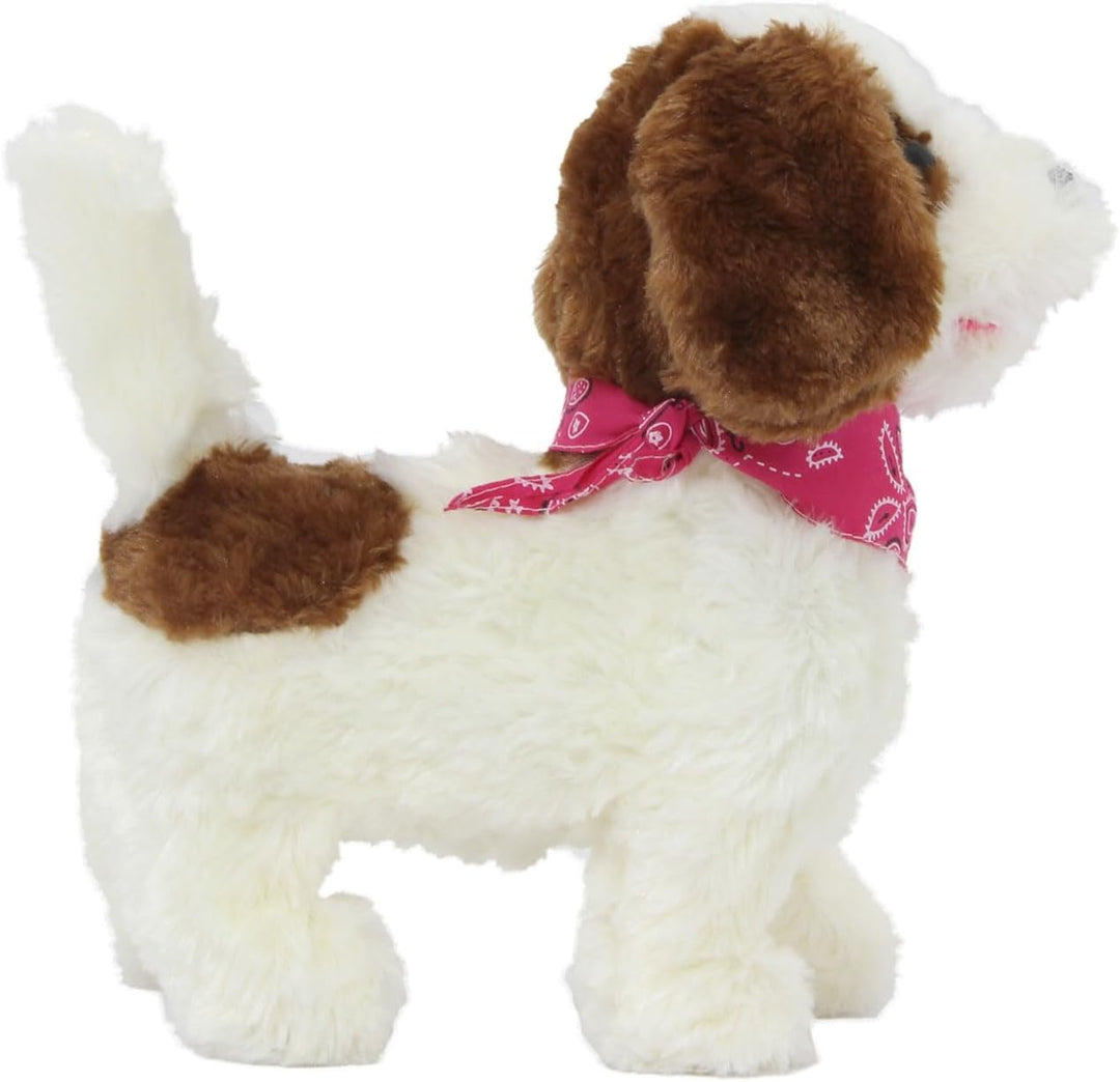 JAMARA -Lucky RC Plüschhund 27MHz- Weiches Fell, bewegt die Schnauze und Kopf, wedelt mit dem Schwan