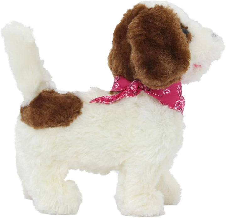 JAMARA -Lucky RC Plüschhund 27MHz- Weiches Fell, bewegt die Schnauze und Kopf, wedelt mit dem Schwan