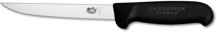 Victorinox, coltello disossatore Fibrox con lama dritta da 15 cm in acciaio inox, antiscivolo, nero,