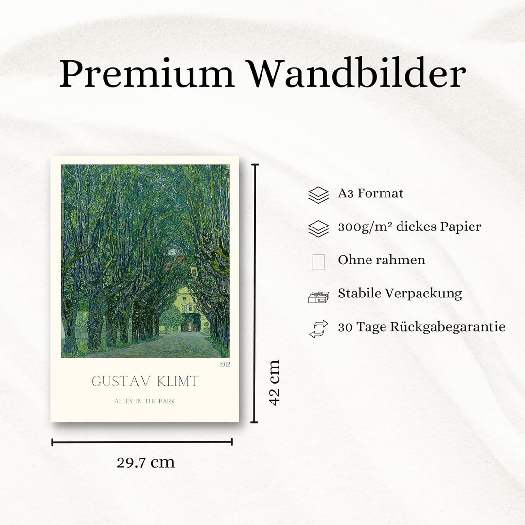 ZoeyAustin® 3 Doppelseitiges Kunstdruck Poster Set, Ohne Rahmen, DIN A3 (30cm x 42cm), Stilvolles Wa