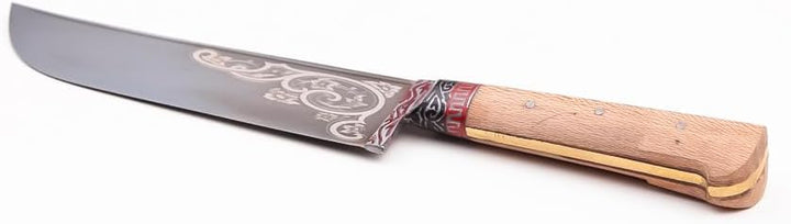 Usbekisches Kochmesser Klingen Kohlenstoffstahl Hartstahl Pchak Premium Küchenmesser inkl. Schutzhül