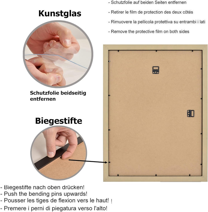 Stallmann Design Bilderrahmen my Frames 50x80 cm gold gewischt Rahmen fuer Dina 4 und 60 andere Form