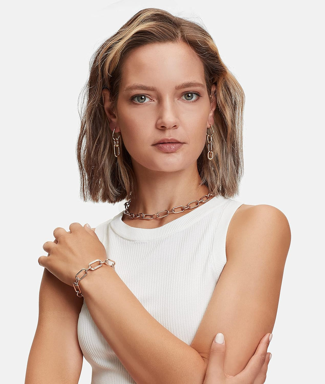 LIEBESKIND Halskette LJ-0917-N-43 Silber Roségold, Roségold