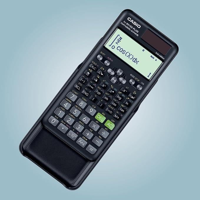 Casio fx-991ES PLUS 2 Wissenschaftlicher Taschenrechner mit 417 Funktionen und Display, natur Single