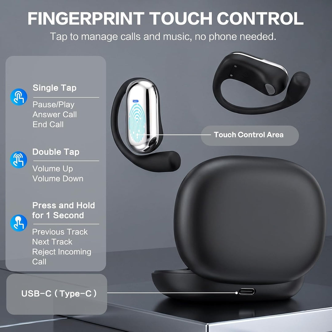 Übersetzungskopfhörer 198 Sprachen, KI-Echtzeitübersetzung, Bluetooth 6.1 | Open-Ear 4-in-1 mit App