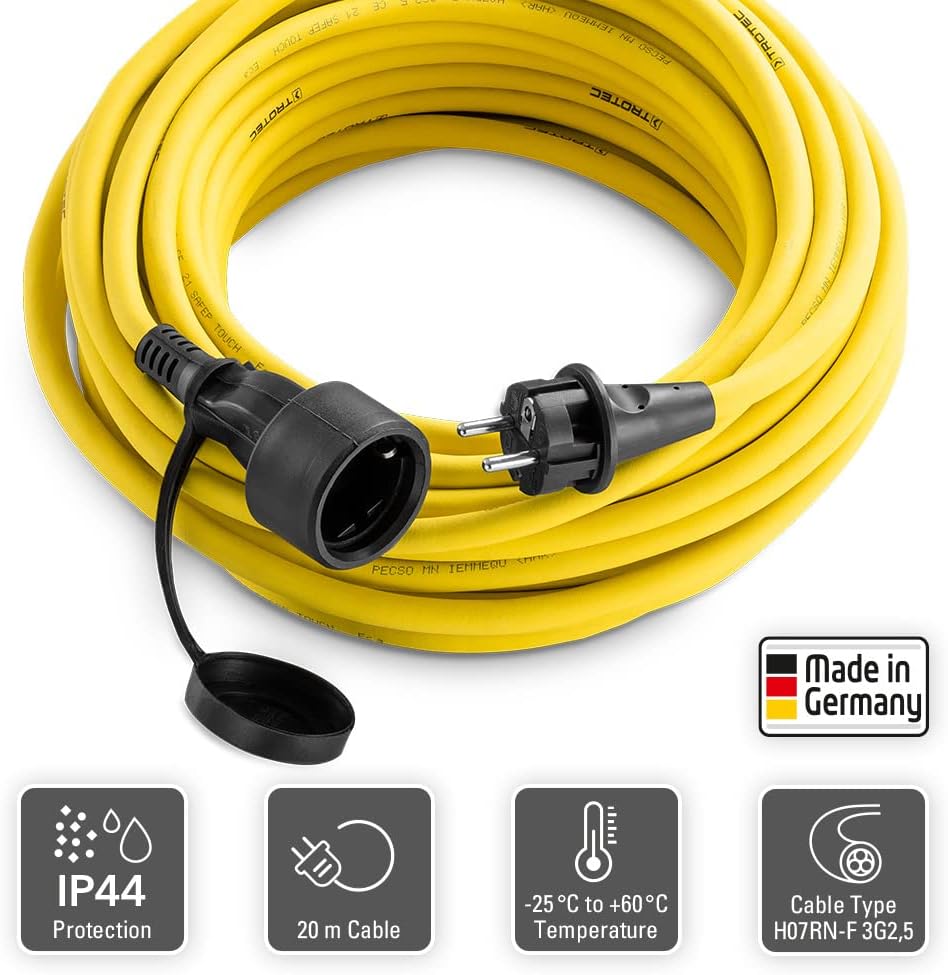 TROTEC Profi-Verlängerungskabel, 20 m, 230 V, 2,5 mm2
