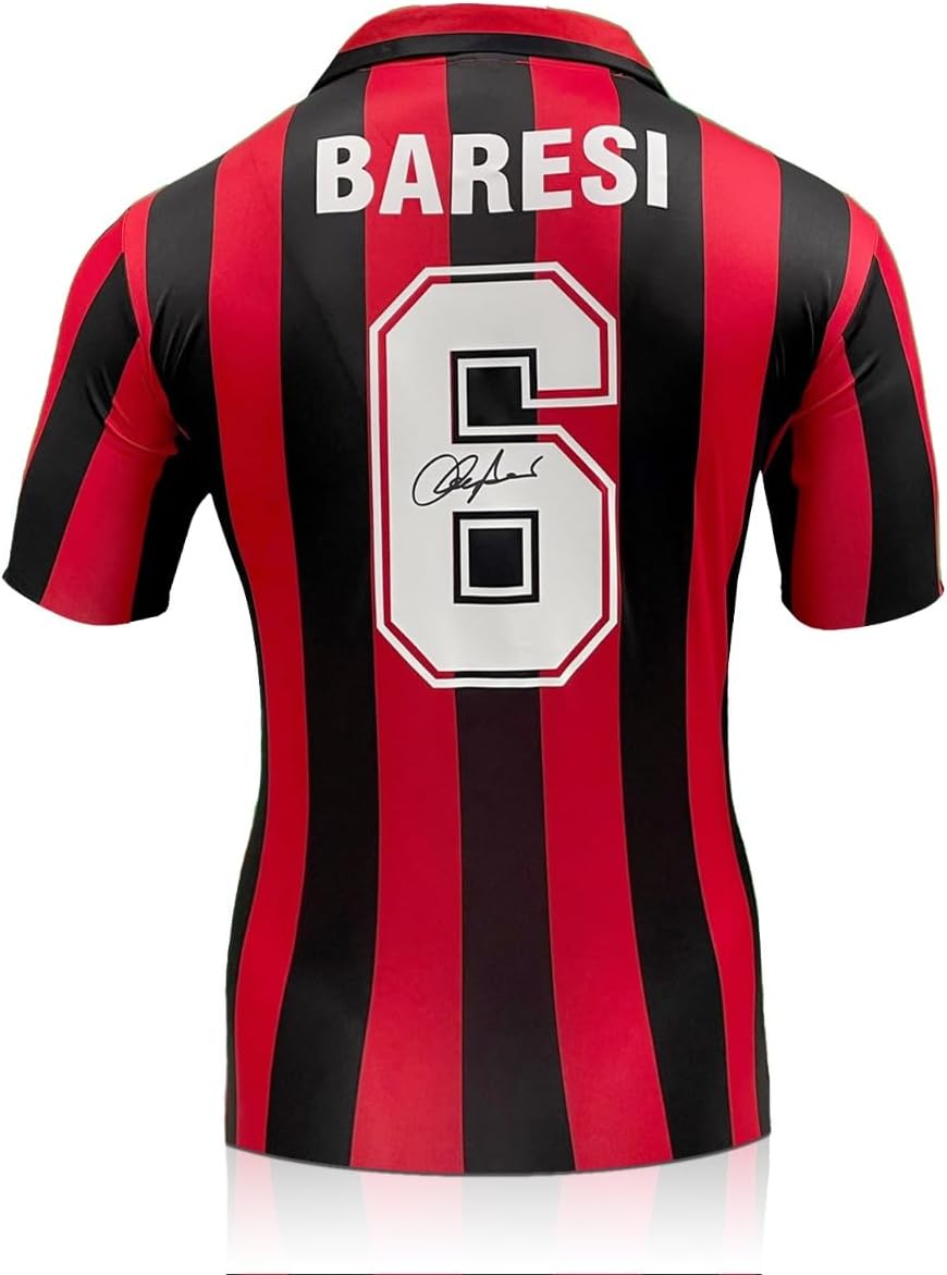 Mailand 1988-Trikot, signiert von Franco Baresi. Überlegener Rahmen