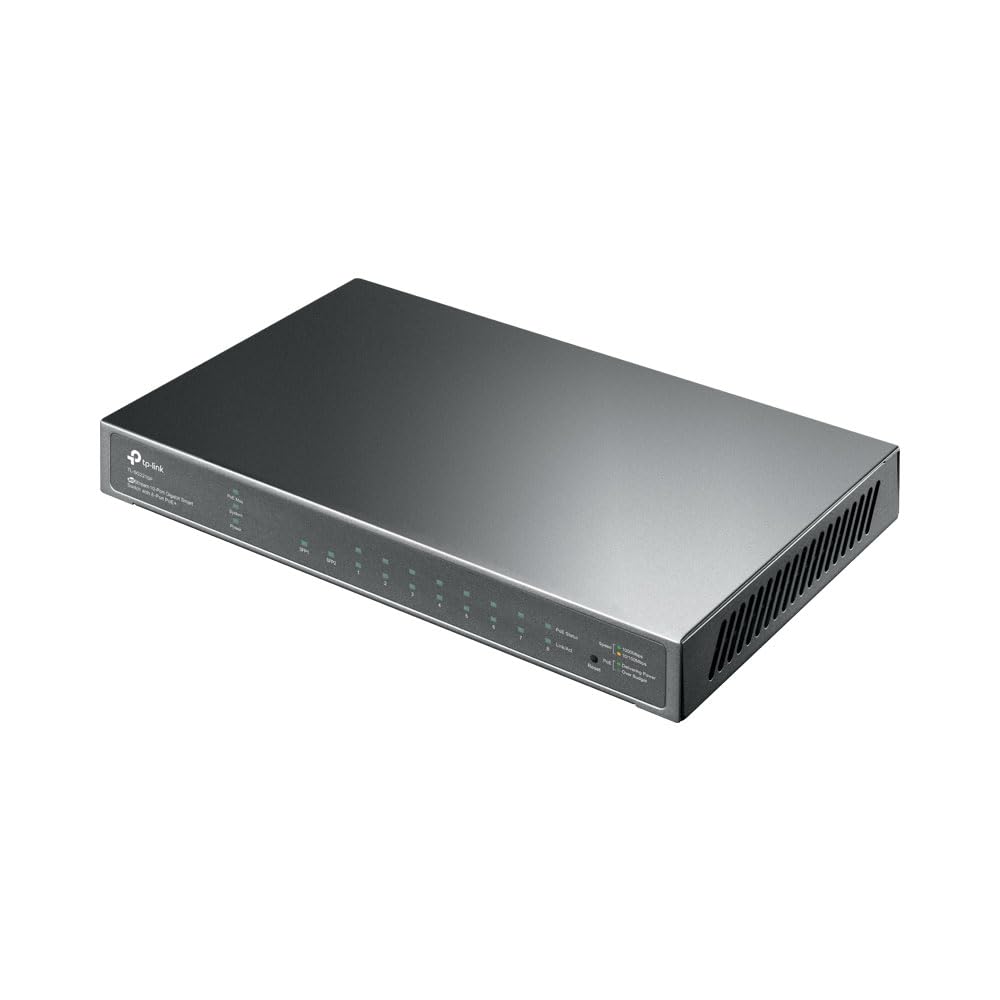 TP-Link TL-SG2210P 10-Port Smart Switch mit 8 PoE+ Ports (61 Watt, Zentrales Cloud-Management, In Om