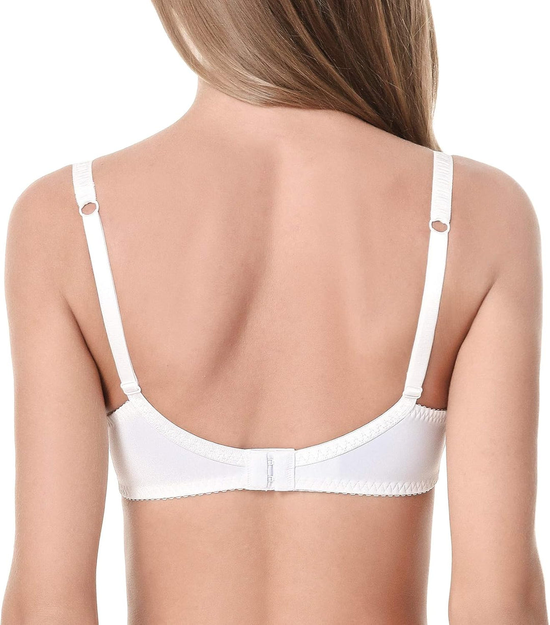 Wingslove Damen BH aus floraler Spitze Lace BH Bügel BH Ungepolstert Soft Cup Vollschalen 70C Weiss,