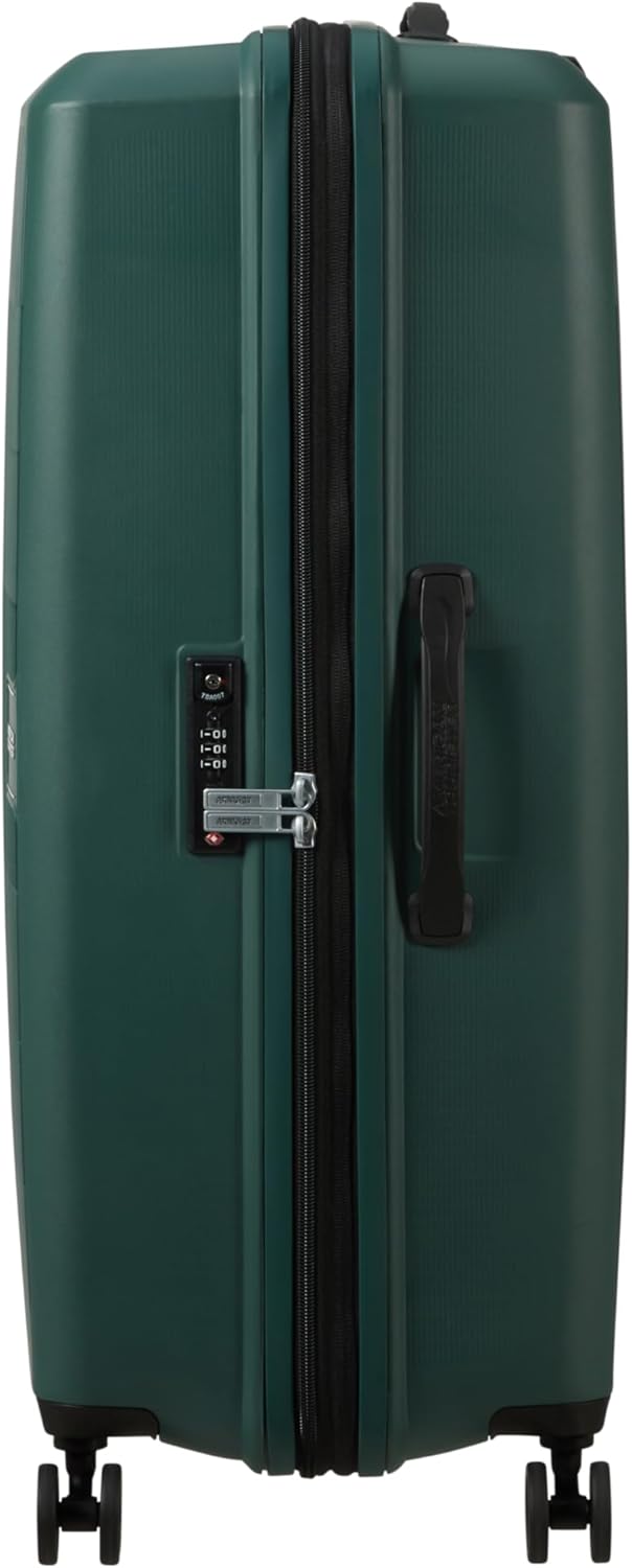 American Tourister Aerostep - Spinner L, Erweiterbarer Koffer, 77 cm, 101.5/109 L, Grün (Dark Forest