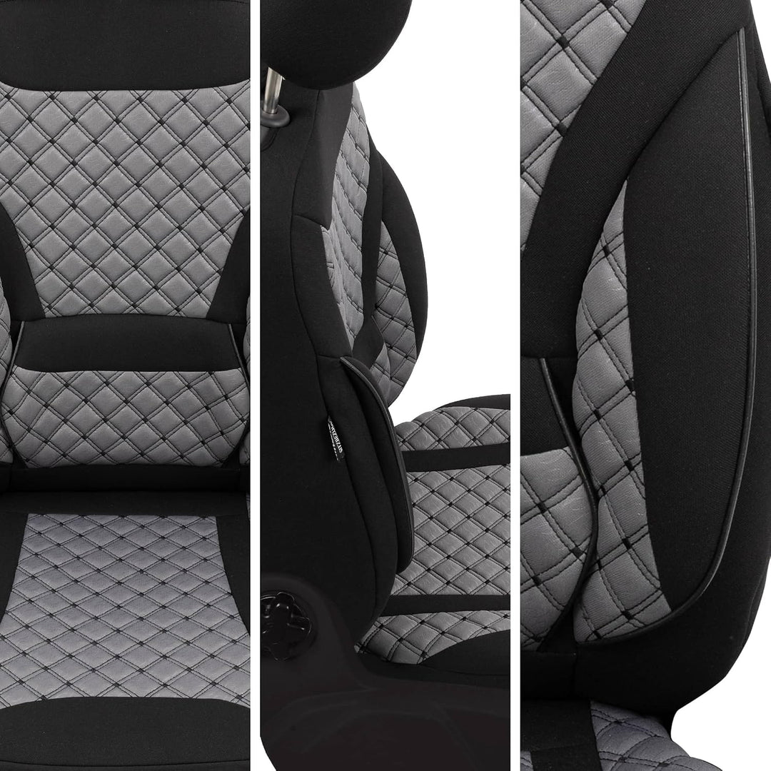 BREMER SITZBEZÜGE Mass Sitzbezüge Schonbezüge für Mercedes B-Klasse W245 ZM1 ZM1 - Schwarz / Grau B-