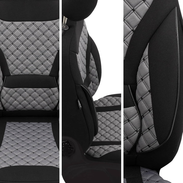 BREMER SITZBEZÜGE Mass Sitzbezüge Schonbezüge für Mercedes B-Klasse W245 ZM1 ZM1 - Schwarz / Grau B-