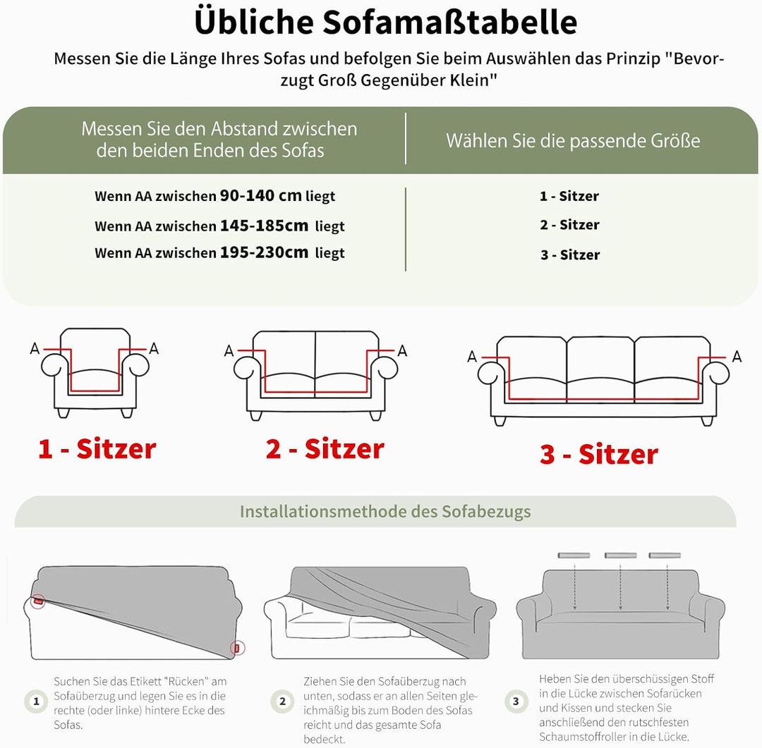 PETCUTE Sofabezüge Elastische 2 Sitzer Sofabezüge Dicke couchbezug Sofa Überwürfe Sofahusse Beige 2