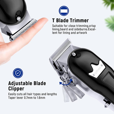 Ufree® Haarschneidemaschine für Männer Professional + Hair Bart Trimmer Kit, Barber Clippers Hair Cu