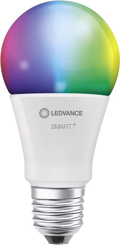 LEDVANCE Smarte LED-Lampe mit WiFi-Technologie für E27-Sockel, matte Optik ,RGBW-Farben änderbar, Li