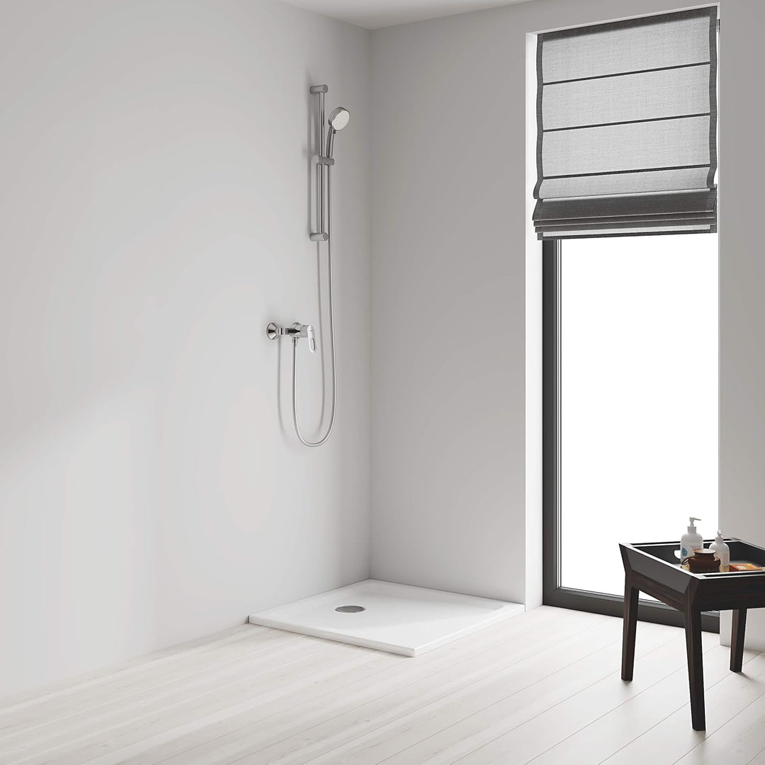 GROHE BauLoop - Einhand-Brausebatterie (langlebige Oberfläche, Wandmontage, S-Anschlüsse), chrom, 23