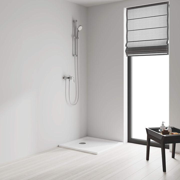 GROHE BauLoop - Einhand-Brausebatterie (langlebige Oberfläche, Wandmontage, S-Anschlüsse), chrom, 23