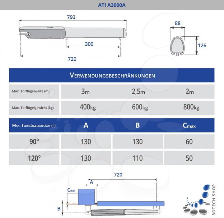 Drehtorantrieb CAME ATI A3000A