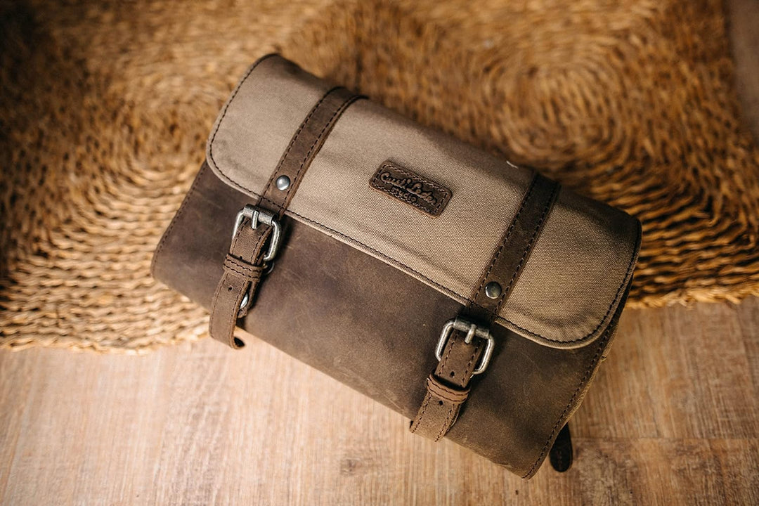 Gusti Waschtasche Leder - Rodney Damen und Herren Kulturtasche zum Aufhängen Kosmetiktasche Kulturbe