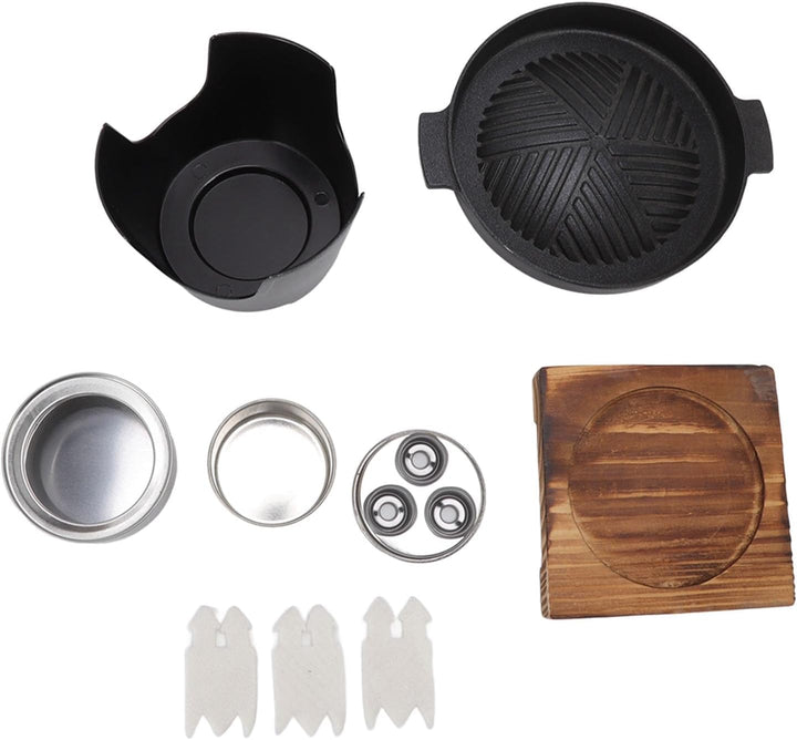 Mini-BBQ-Grill, Rauchfreier Japanischer Tischgrill für Den Innenbereich, Kleiner Grilltopf, Koreanis