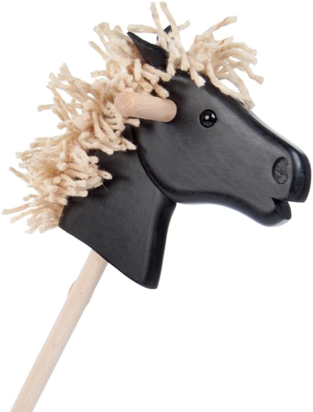 Steckenpferd RAPPE | Stockpferd, Stabpferd, Holzpferd, schwarzes Pferd