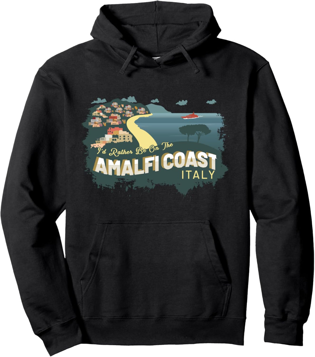 Ich wäre lieber an der Amalfiküste Italien Vintage Souvenir Pullover Hoodie