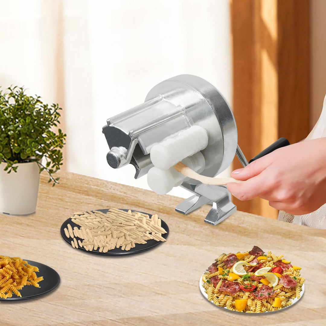 Cavatelli Maker Maschine, Manuell Pasta Maschine, Nudelmaschine aus Alu mit Tischklemme, Nudelpressm