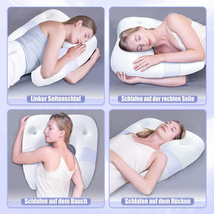 SAHEYER Seitenschläferkissen, U-förmiges Memory Foam Nackenkissen Ergonomisches Orthopädisches Nacke