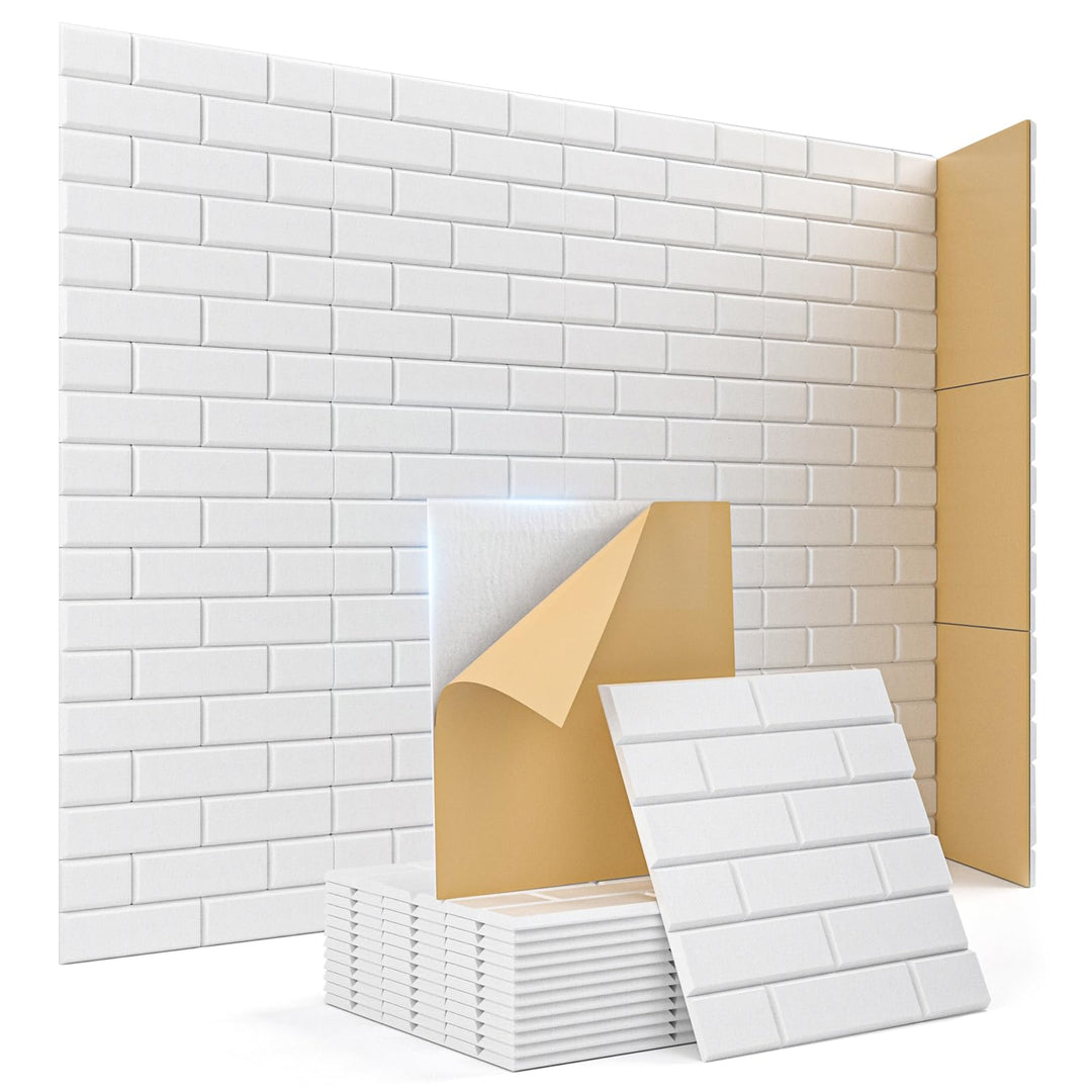 Akustikplatten Selbstklebend, 12 Stück Schallabsorber für Wand, Tür, Decke, Acoustic Panels, Studio,