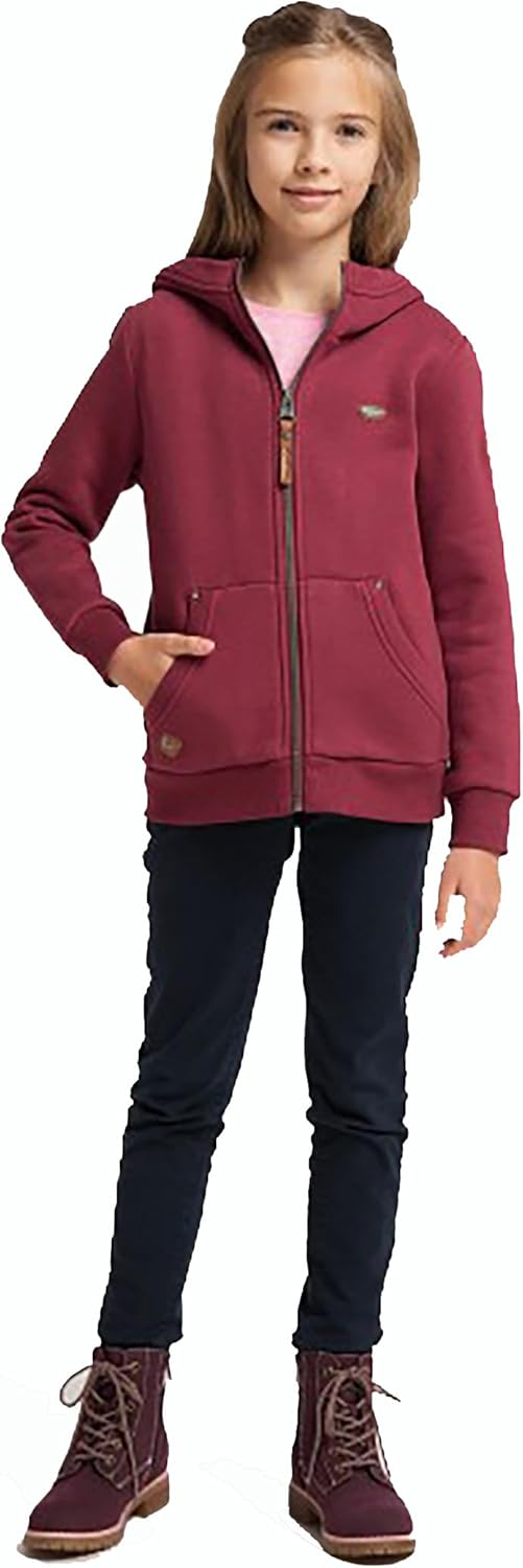 Ragwear Nesie Zip Mädchen Sweatjacke Sweatshirt mit Kapuze Übergangsjacke Jacke Cardigan Strickjacke