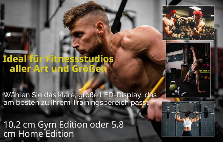 Flex Timer Wanduhr digital – Heim-Fitnessstudio Edition – Intervall Timer für Fitnesstraining im Fit