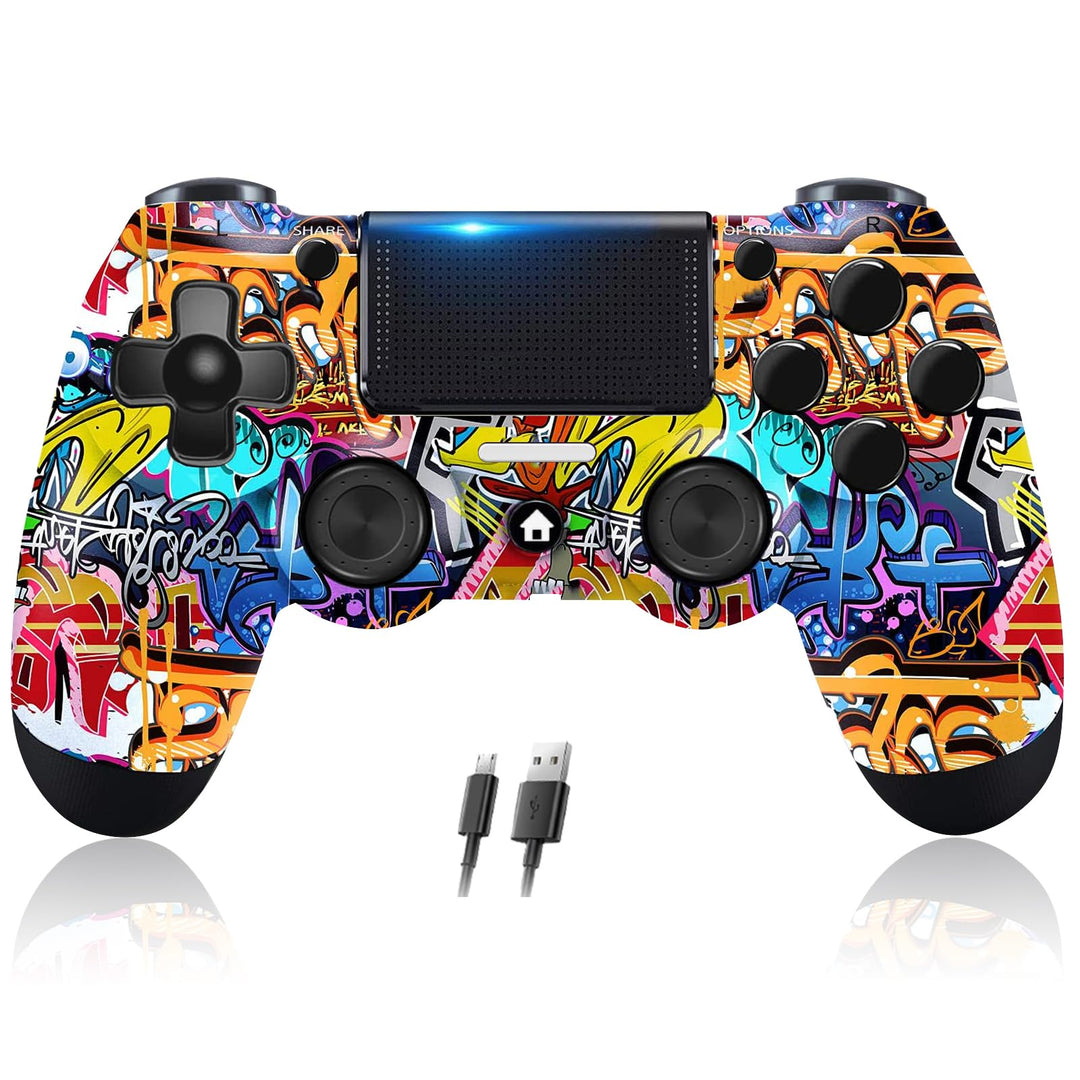Controller Kompatibel mit PS-4,Integrierte 600 mAh Batterie mit Doppelt Vibrationssensor/6 Achse,Wir