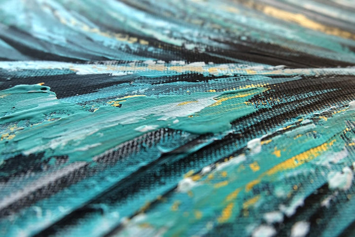 Monica Mirafiori I 100% HANDGEMALT I Gemälde Feather 100x50cm | Gemälde Handgemalt | Acrylgemälde |