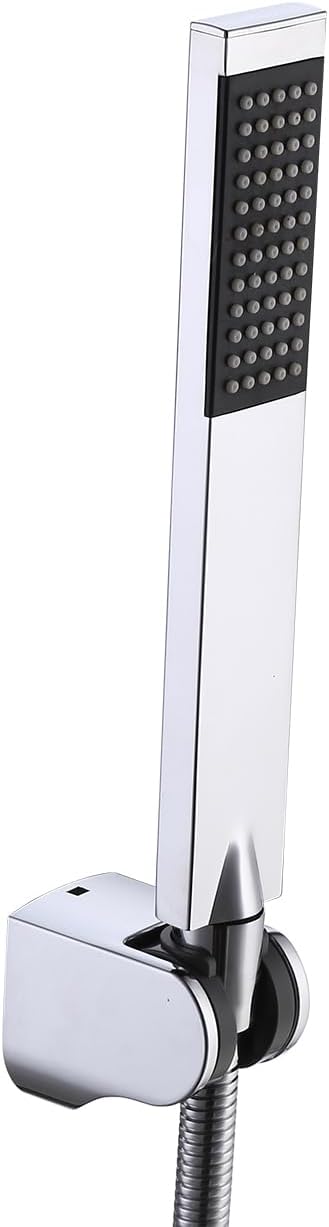KES Handbrause Duschkopf mit Schlauch und Duschkopfhalterung Duschbrause Brausekopf Dusche Duschsyst