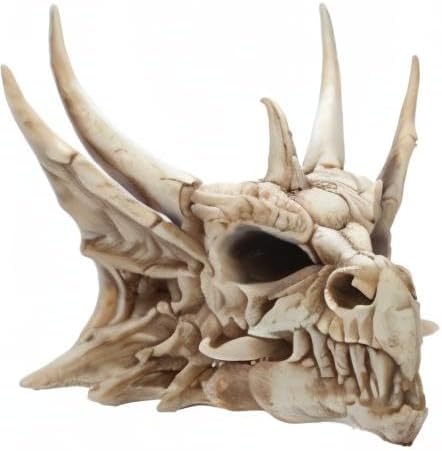 Puckator Dekofigur Drachen Totenkopf, Kunstharz, gemischt, Height 16.5cm Width 22.5cm Depth 25cm