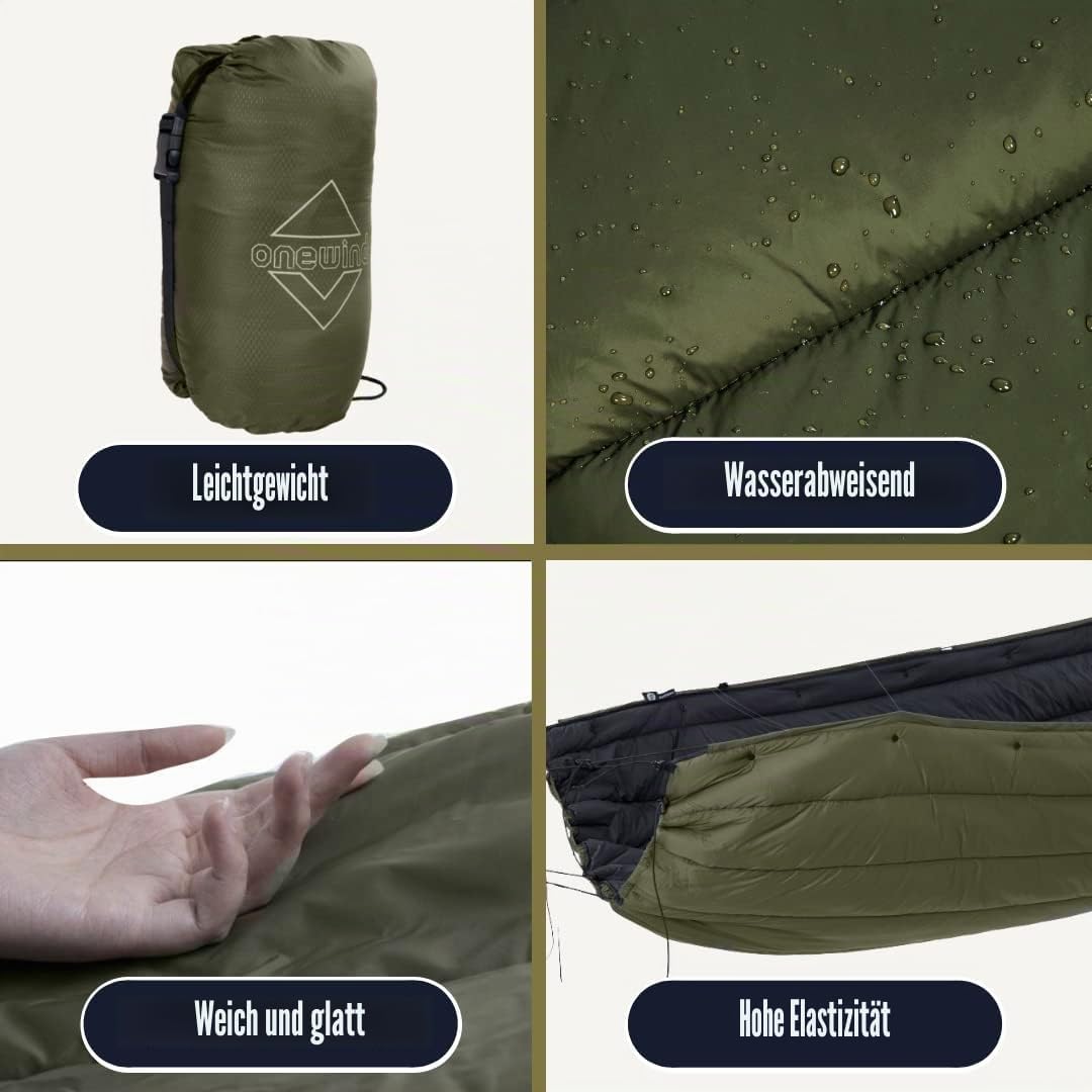 Onewind Hängematte Underquilt, volle Länge unter Decke mit Isolierung für Hängematte Camping,4 Jahre