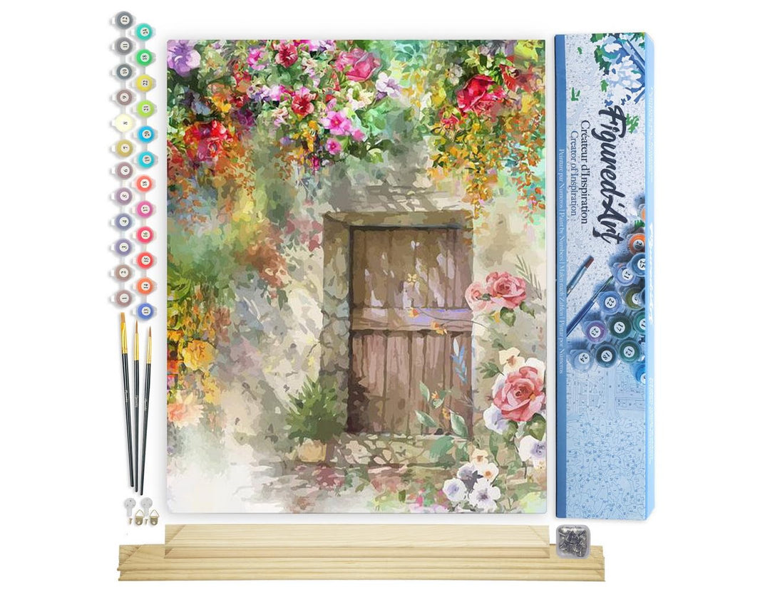 Figured'Art Malen Nach Zahlen Erwachsene Mit Rahmen Tor der Höhle - Paint by Numbers Basteln DIY Bas
