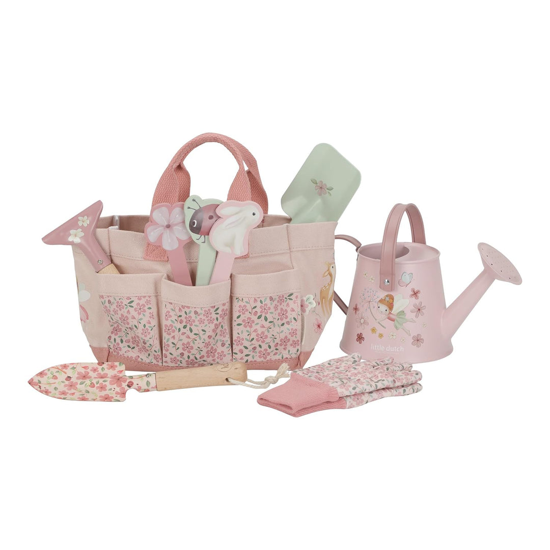 Little Dutch Gartengeräte Set - Gartenspielzeug für Kinder - inklusive Tasche, Handschuhe, Giesskann