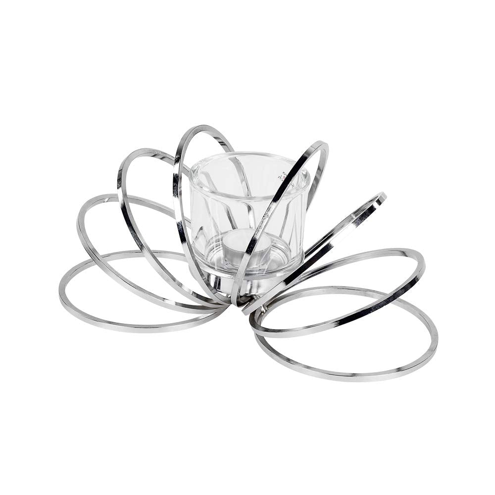 Formano Windlicht 'Welle', 30 cm, silber-klar
