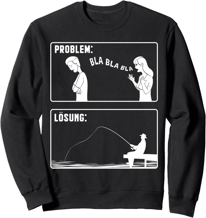 Problem Lösung Angeln Karpfen Hecht Mann Carp Fishing Sweatshirt