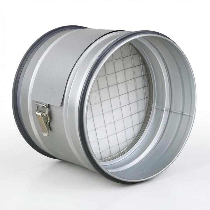 Easy Act Grobstaubfilter rund Ø 100 mm für Zuluft, Rohrfilter aus verzinktem Stahl zur Grobpartikel-