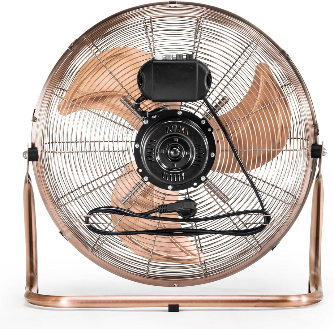 TROTEC Bodenventilator TVM 17 – 100 Watt, Neigungswinkel 110°, 3 Stufen, Ø 45 cm, kippfester Stand,