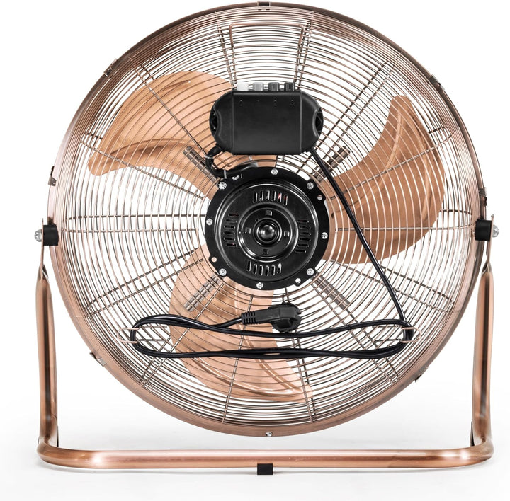 TROTEC Bodenventilator TVM 17 – 100 Watt, Neigungswinkel 110°, 3 Stufen, Ø 45 cm, kippfester Stand,