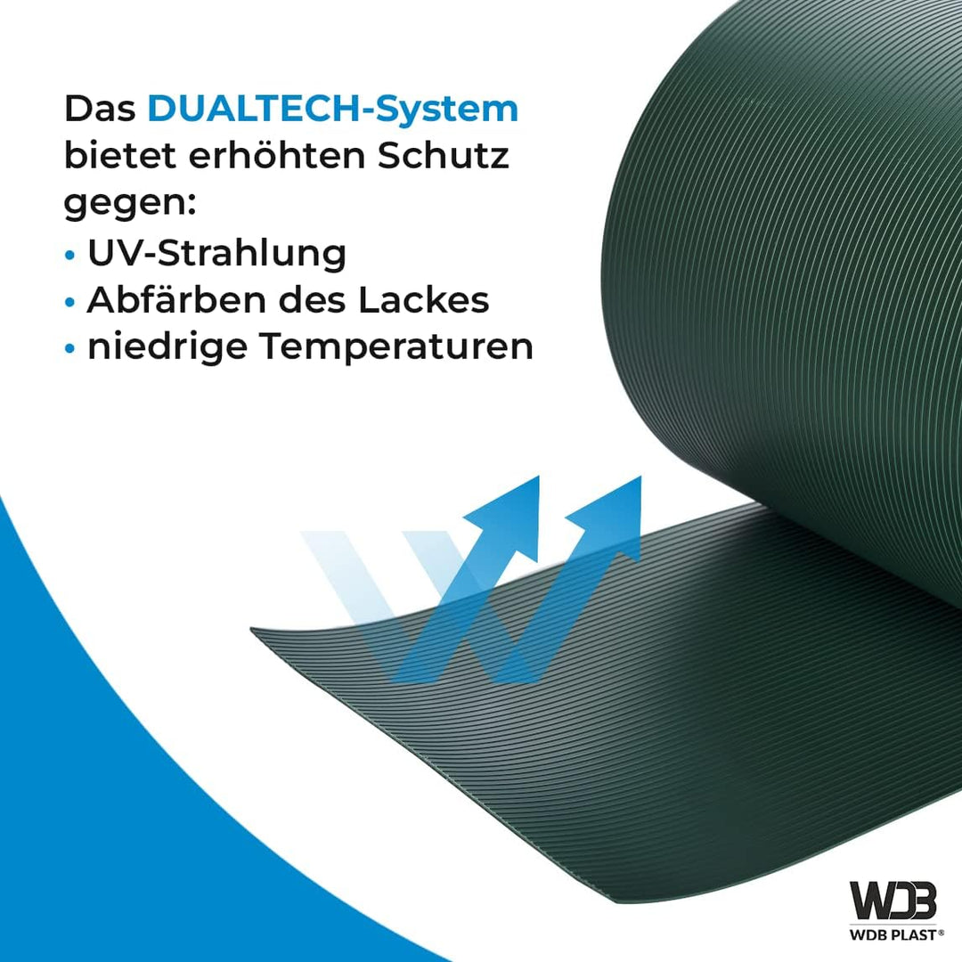 WDB - Sichtschutzstreifen für Doppelstabmatten Sichtschutz Zaun - Set 2X 26 m x 19 cm - Hart PP Wind