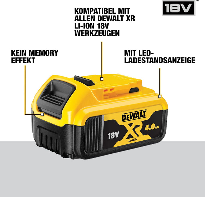 Dewalt 18V XR Akku-Schlagschrauber DCF850N & Ersatz-Akku 18,0 Volt/ 4,0 Ah XR Li-Ion (kompatibel mit